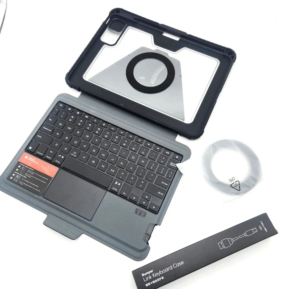 iPad Pro 11 iPad Air 5 4 Case with Keyboard Trackpad Backlit Nillkin Black‎